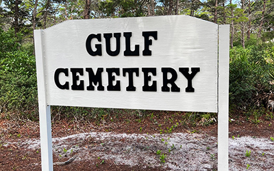 Renovation of Gulf Cemetery Sign